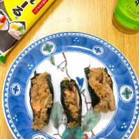 きのう何食べた？シロさん炊き込みご飯　　　なぜか、もち米バージョン　　　　　　　　　　この海苔噛み切れる！すごい食べやすい！