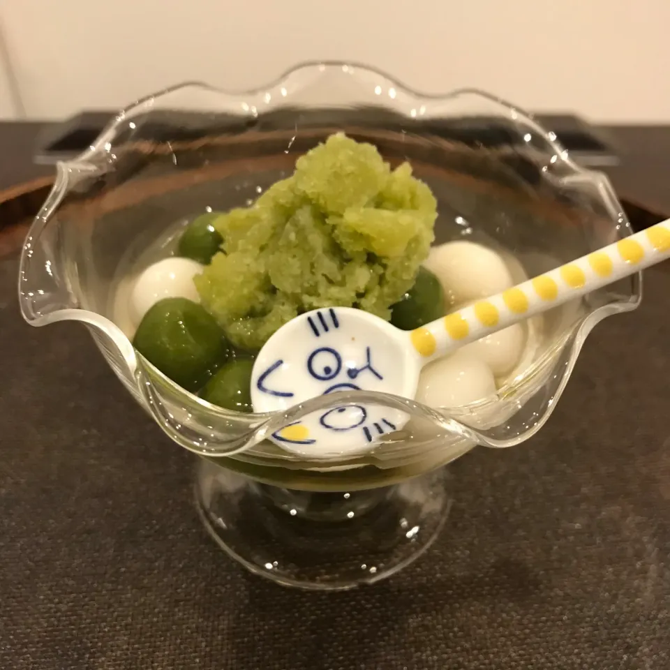 Snapdishの料理写真:寒ざらし〜抹茶のグラニテ添え〜|暇なOLさん