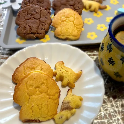 「ムーンライトクッキー生地」を使ってみたSnapdishの料理・レシピ写真:わんちゃん✿︎ねこちゃんクッキー🍪🐾🐈‍⬛