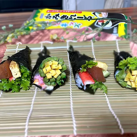 「かみきれーる 手巻キッズ」を使ってみたSnapdishの料理・レシピ写真:はごろもフーズさんのかみきれーる★手巻き寿司★