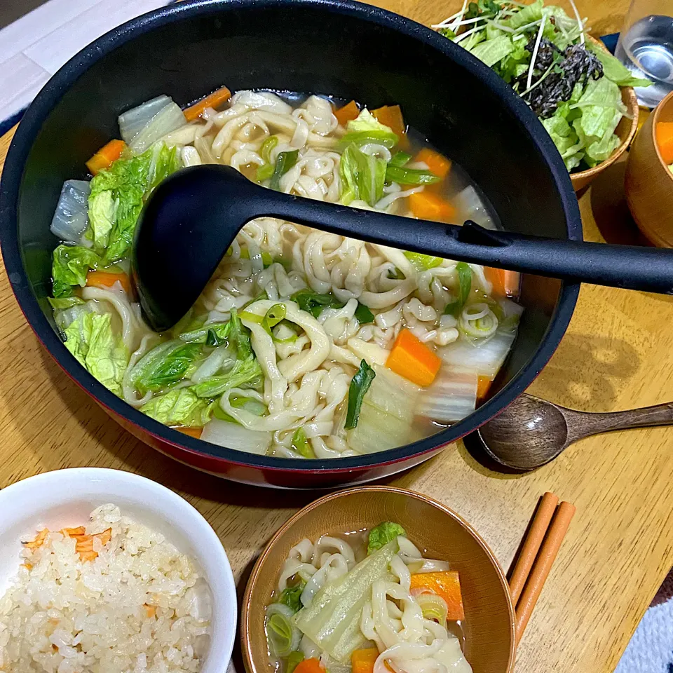 うどん鍋 炊き込みご飯|まいちむさん