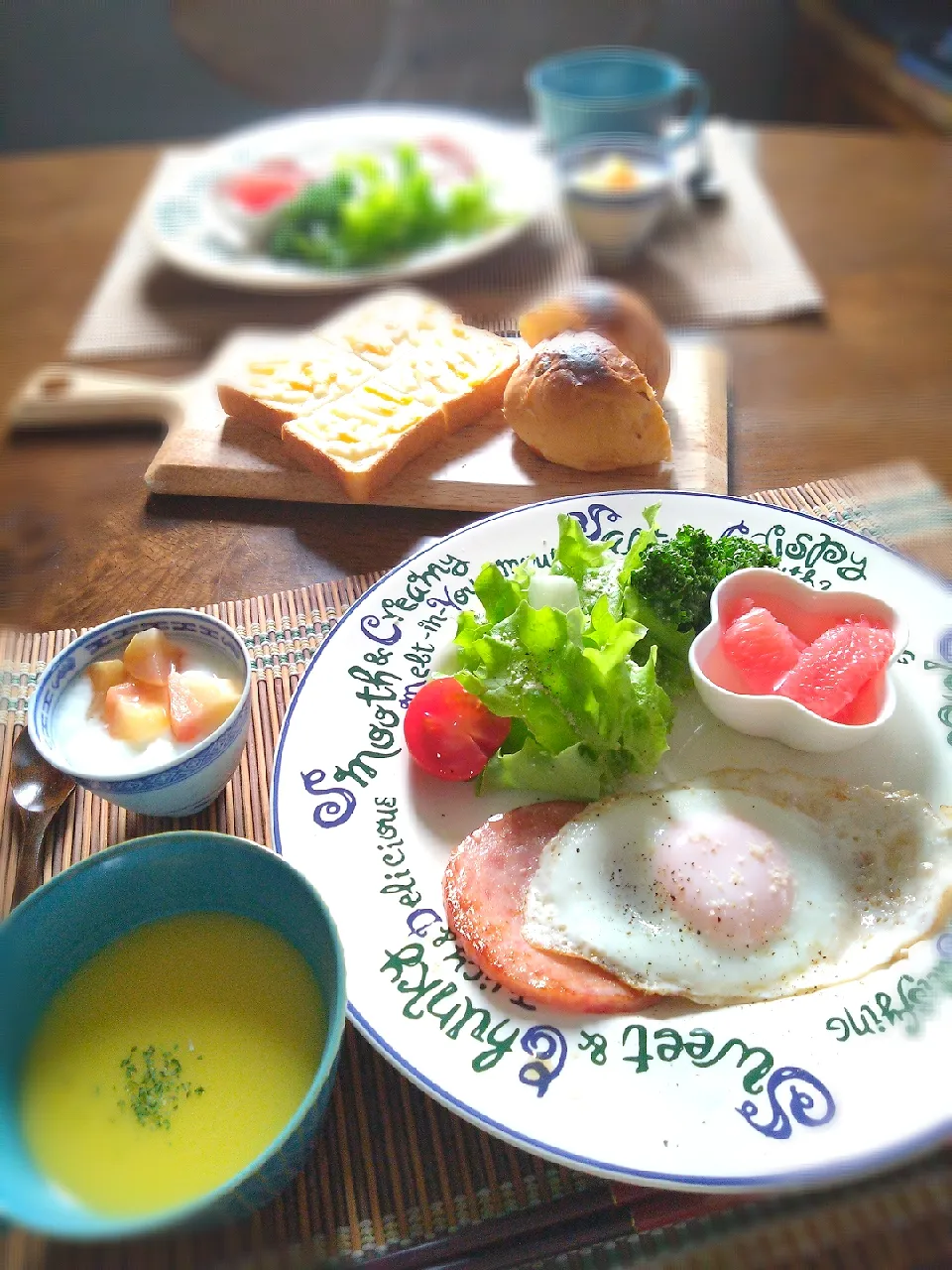 Snapdishの料理写真:朝ごはん⛅！|まめころさん