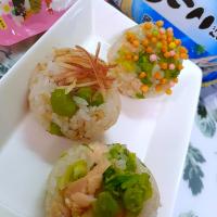 🔷🌸春キャベツと時鮭のだしむすび🍙🔷