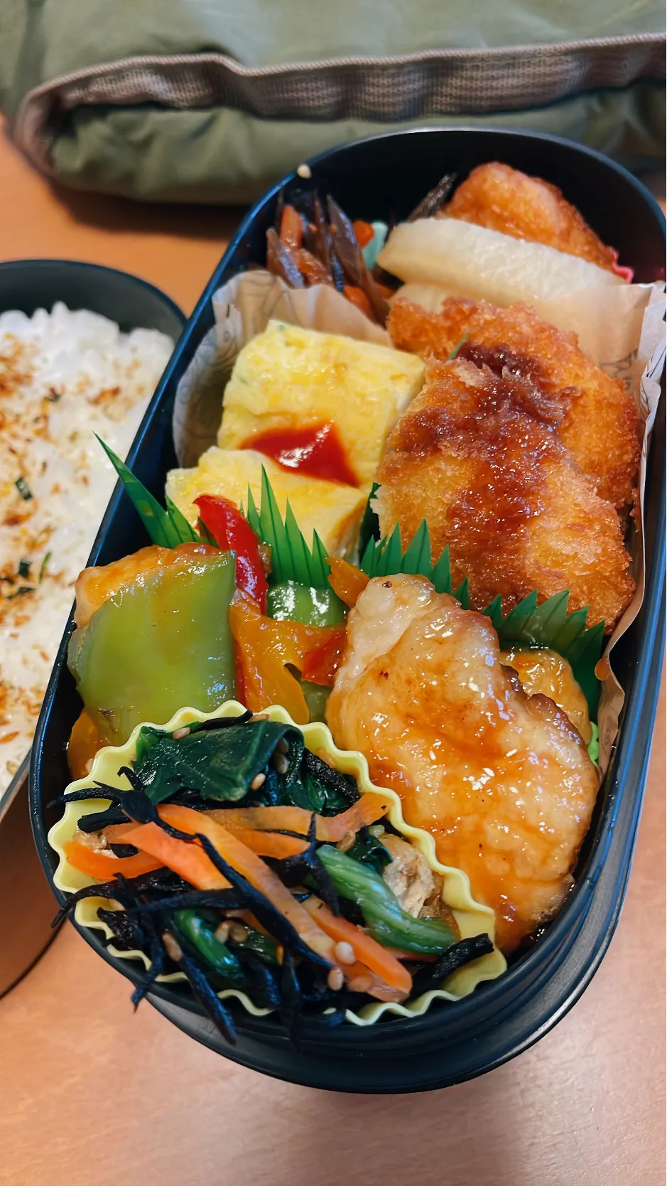 Snapdishの料理写真:今日の旦那のお弁当|sacchan( ﾐΦﻌΦ)ฅさん