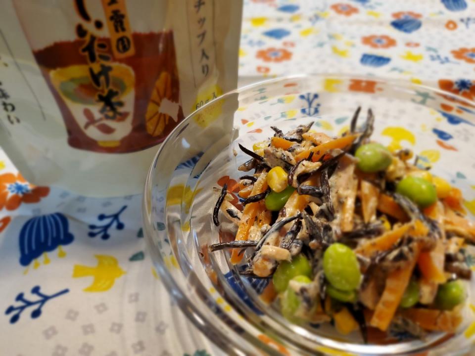 しいたけ茶を使って
🥗ひじきサラダ