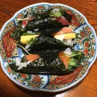 海鮮丼で手巻き寿司