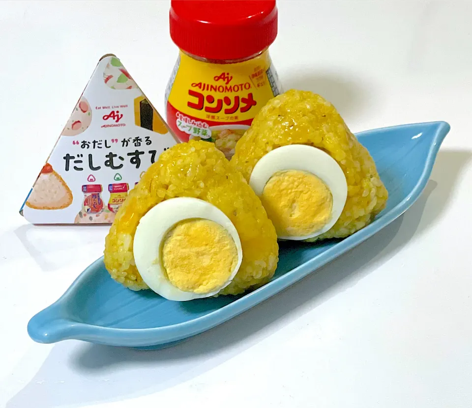 カレーチーズ卵の洋風だしおむすび🍙|まり＊さん