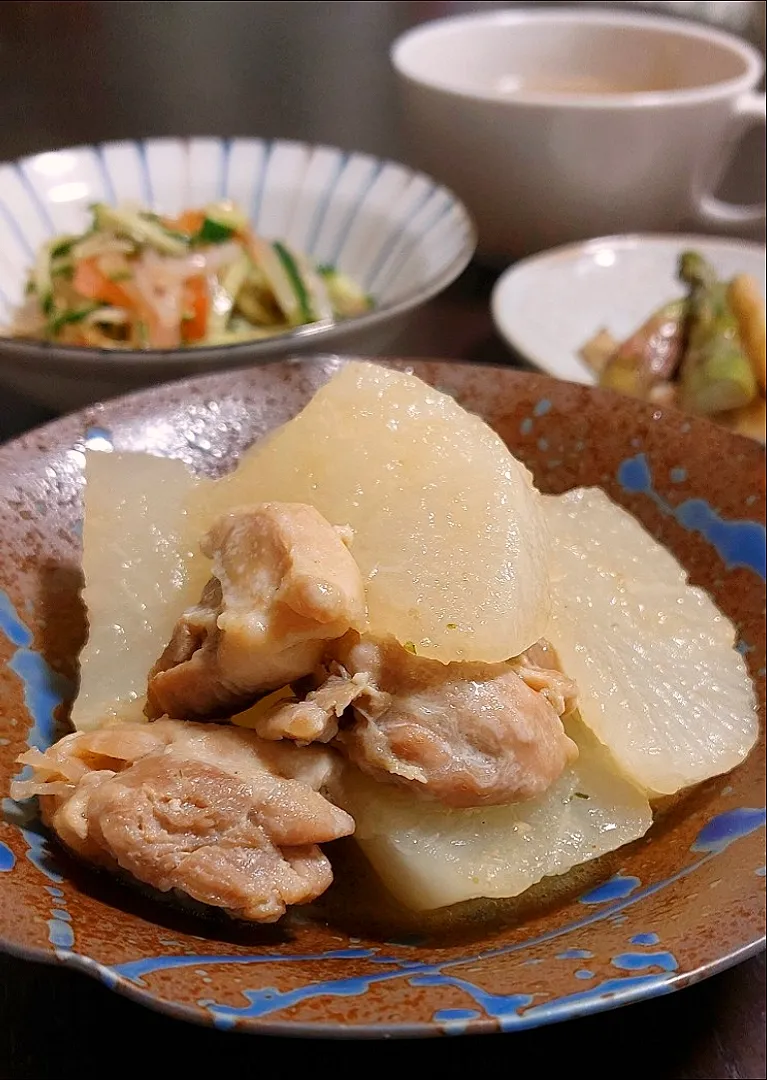 大根と鶏肉のうどんスープ煮|きつねさん