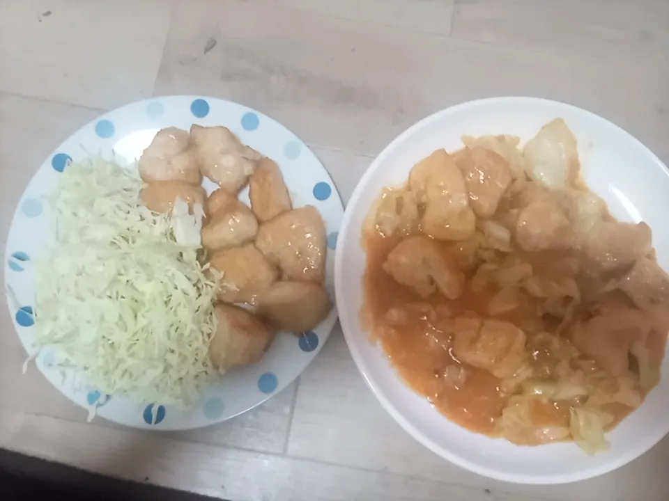 鶏胸肉のマヨ炒め
鶏胸肉とキャベツの甘辛炒め|俊一さん