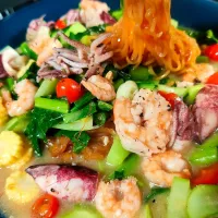 Seafood noodles.|katang23さん