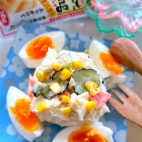 明太子バターでポテサラ🎶