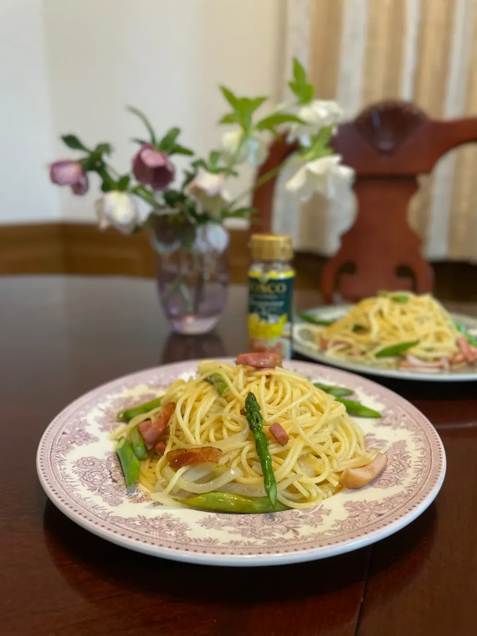 Snapdishの料理写真:レモン香るアスパラとベーコンのパスタ|m’chinさん