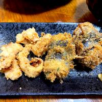 鰯の梅シソ揚げ➕イカフライ