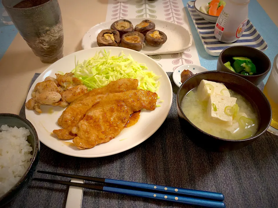 2023/3/25 晩御飯🍴豚の生姜焼き🐽|ひーちゃんさん