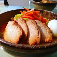 自家製チャーシューで塩ラーメン❗