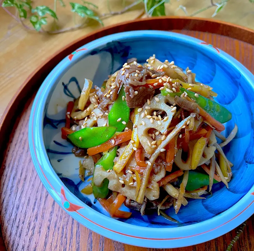 🇯🇵日本のお菜は身体想い　牛肉入り五目きんぴら🇯🇵|Hollyさん