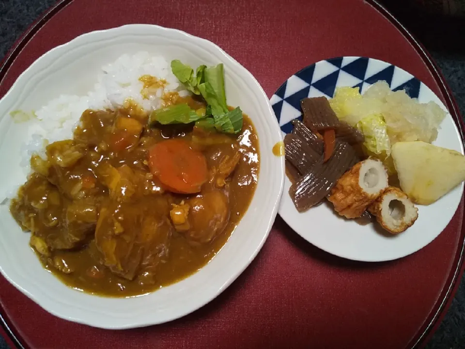 Snapdishの料理写真:トリムネ肉とエノキのカレーライス|由紀子さん