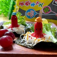 かみきれーる手巻キッズdeタコさんウインナーチーズ手巻き寿司