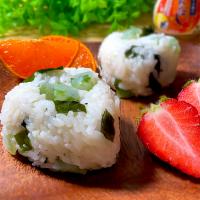 ほんだしdeあおさこんにゃくワカメおにぎり🍙