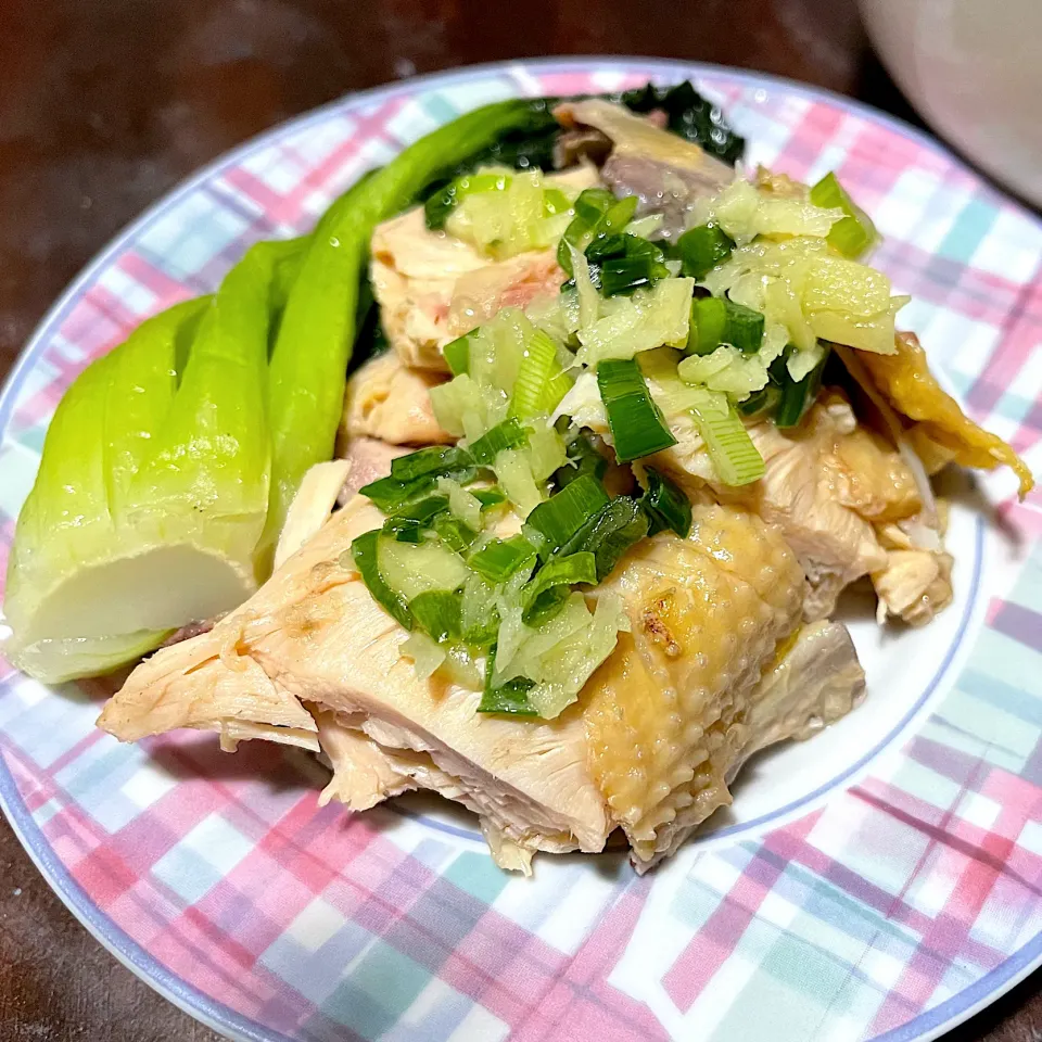 Snapdishの料理写真:Hainam Chicken with bokchoy|Ami Haさん