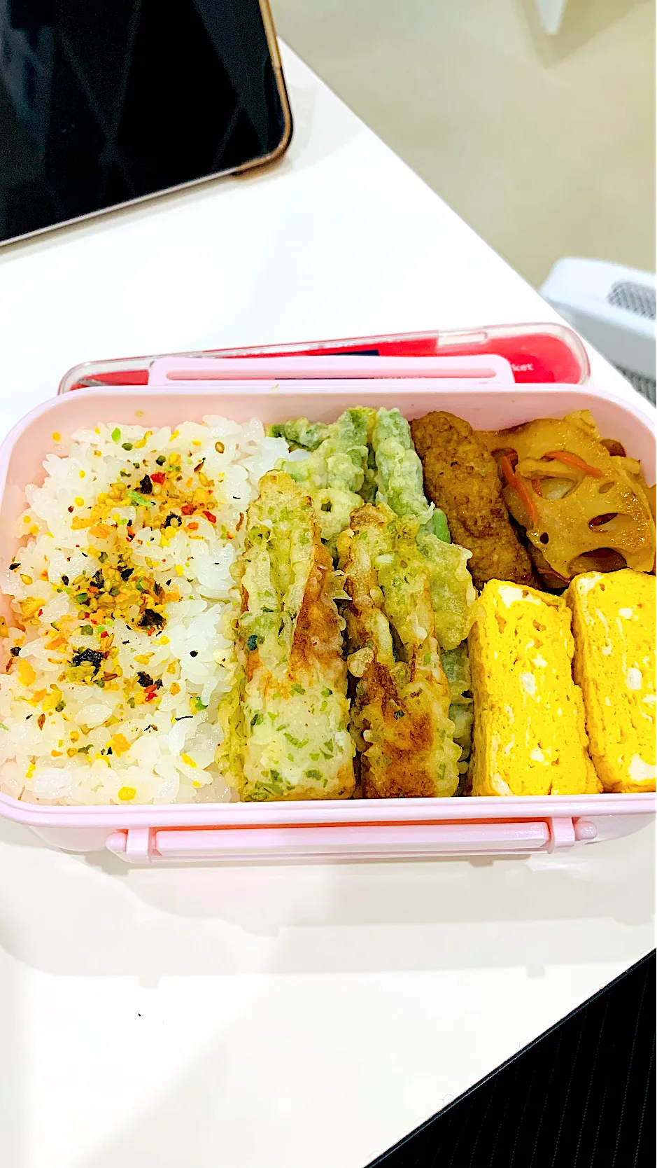 ちくわとインゲンの天ぷら弁当。|ちはるさん