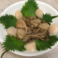 ほたてと松前漬丼