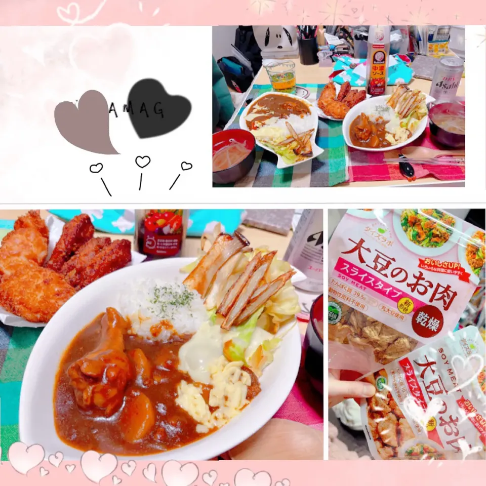 Snapdishの料理写真:３／２９ ｗｅｄ 晩ごはん🍴＊○°|rinaronarさん