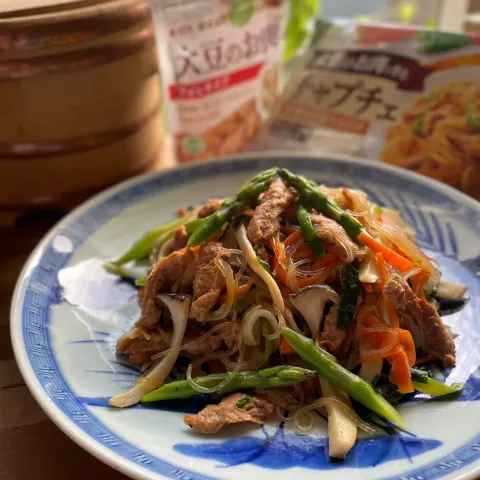 「大豆のお肉のチャプチェ」を使ってみたSnapdishの料理・レシピ写真:大豆のお肉で作る🥢チャプチェ♪