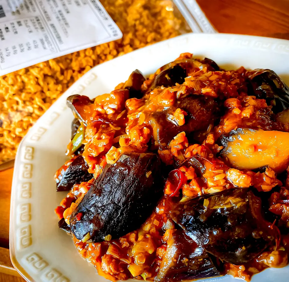 大豆のお肉で🇨🇳痺辛餡だく麻婆茄子🇨🇳|にゃんぺこさん