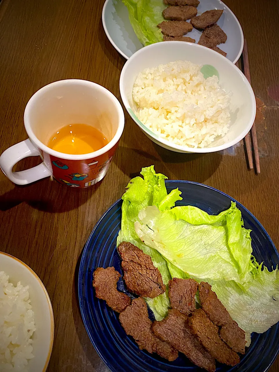 Snapdishの料理写真:牛焼き肉　お茶|ch＊K*∀o(^^*)♪さん