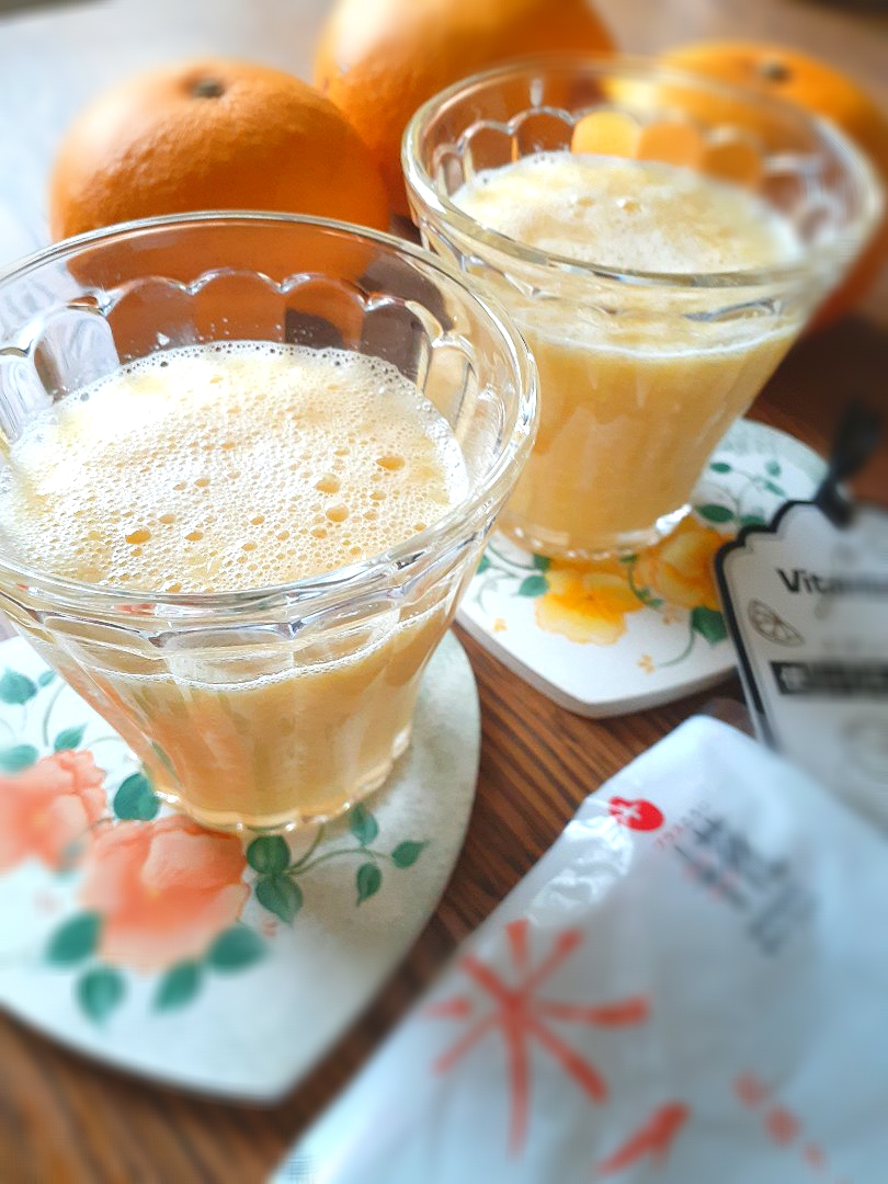 自家製甘こうじで♪
糀甘酒甘夏ジュース🍹