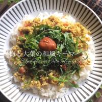 梅と大葉の和風キーマ