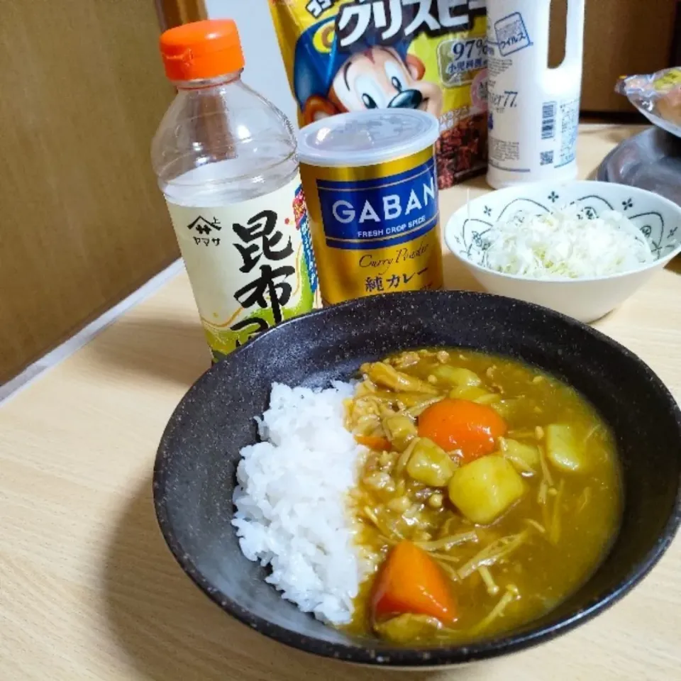 めんつゆとカレー粉の和風カレー。|ariyo4200さん