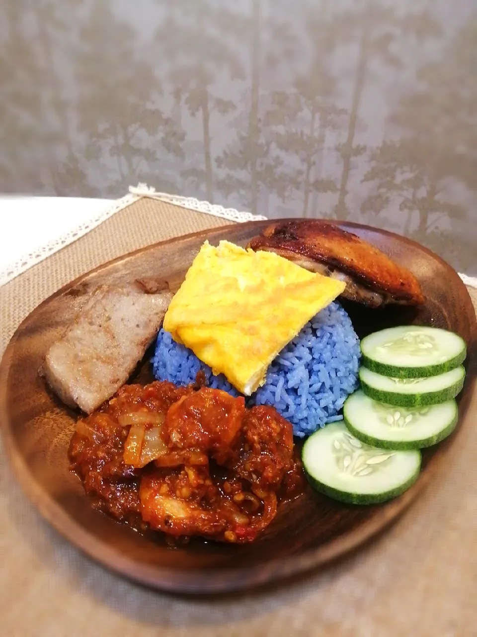 Chicken sambal prawn nasi lemak|Lim Adrianさん