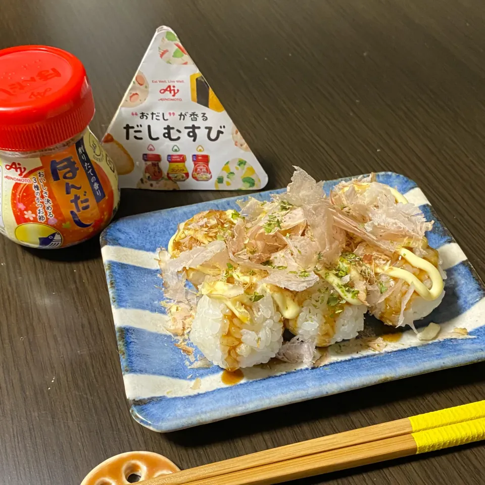 Snapdishの料理写真:たこ焼き風こにぎり🍙|ちぐあささん