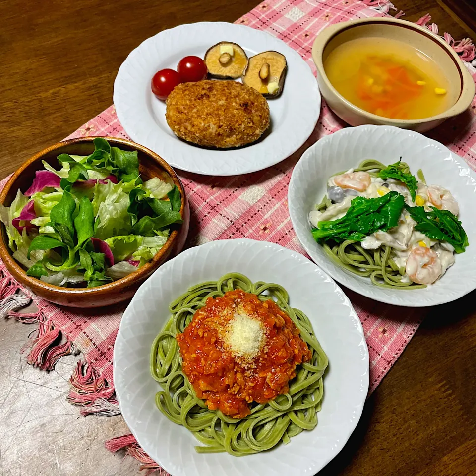 Snapdishの料理写真:お野菜パスタ🍝の晩ごはん|ひだまり農園さん