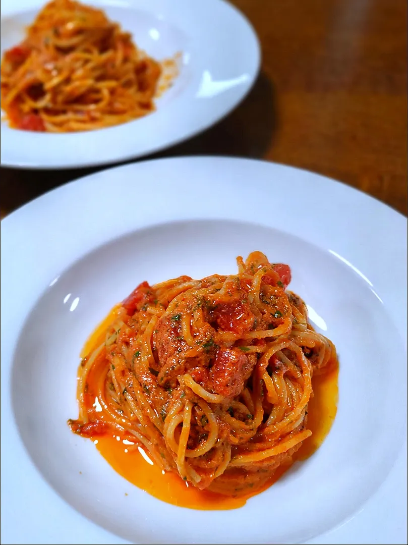 サルサトラパネーゼのパスタ|マイケルの料理さん