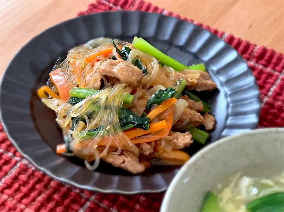 Snapdishの料理写真:大豆のお肉のチャプチェ✨|ふぅさん