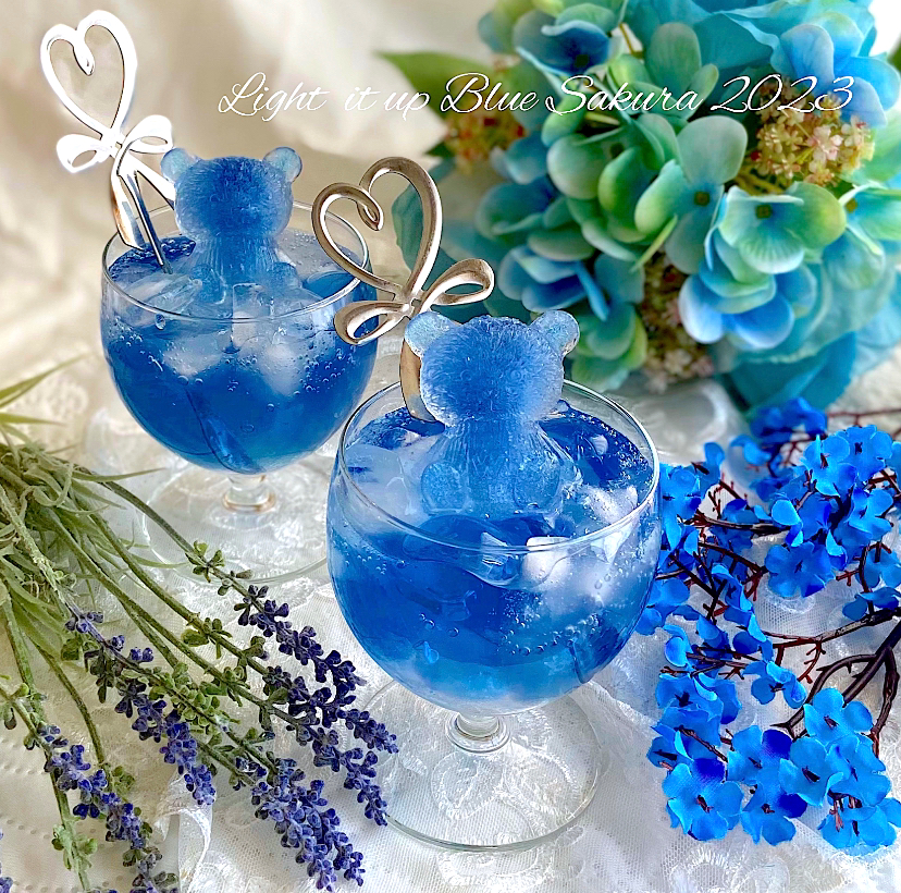ライトブルー桜2023💙バタフライピーサイダー🧸