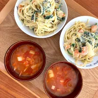 Snapdishの料理写真:こっそりひっそり?!大豆で大豆のミネストローネスープ🍅|いもたさん