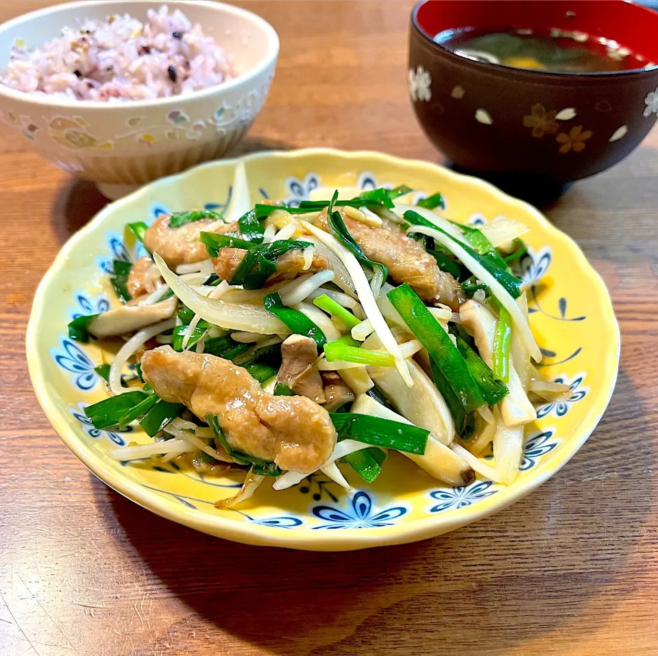 大豆のお肉のニラもやし炒め|ちろるろさん