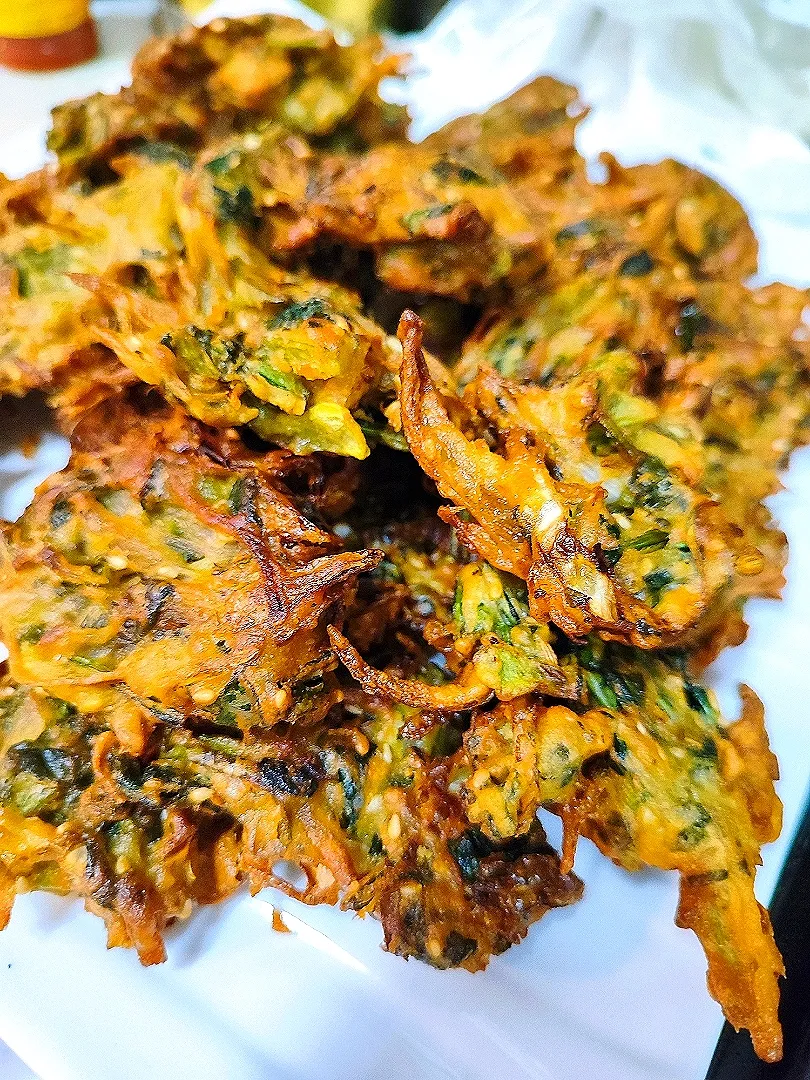 spinach onion cabbage Fritters|hinaさん