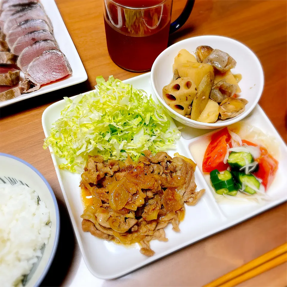 Snapdishの料理写真:豚こまの生姜焼き|teritamagoさん