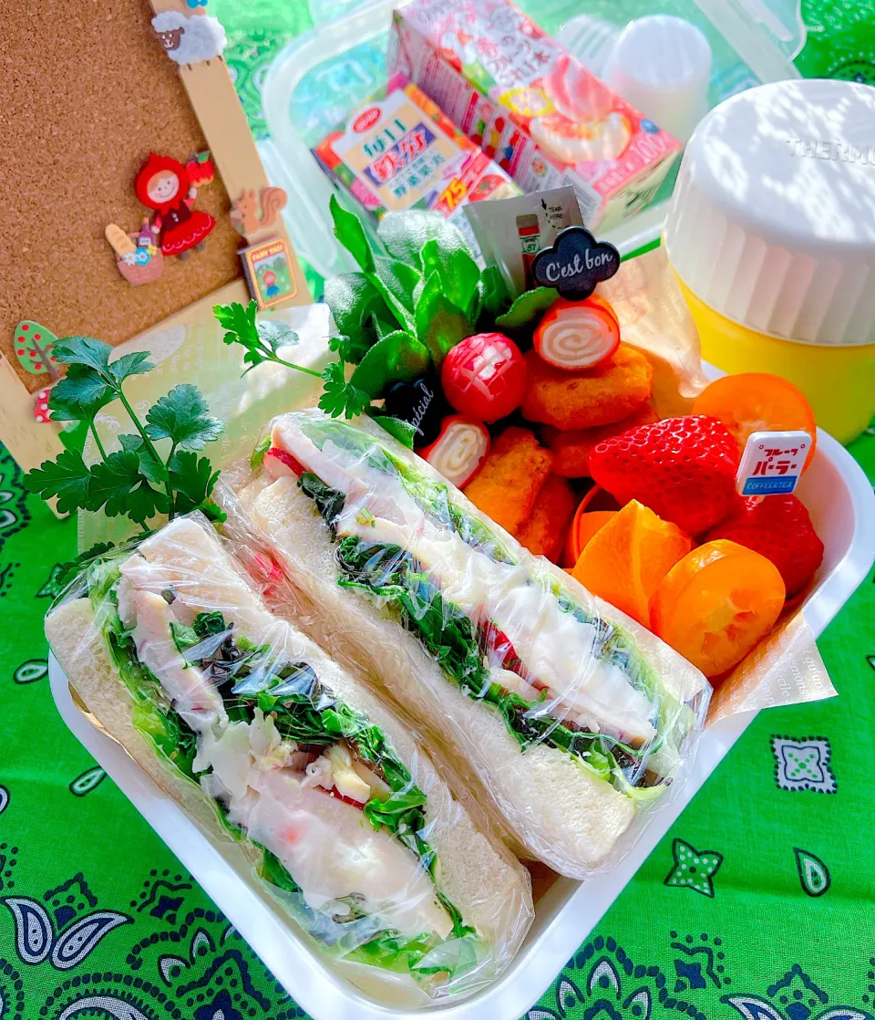 Snapdishの料理写真:2023/04/03 新年度初日🌸サンドイッチ弁当🥪|Blueberry🫐さん