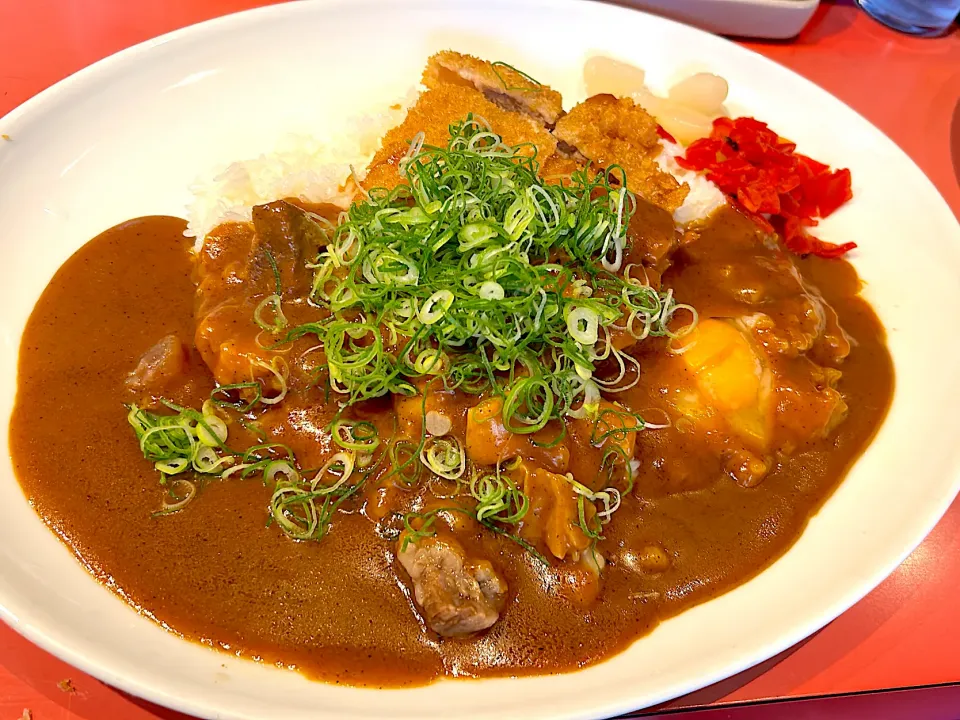 #らんち！
#元祖牛すじカレー桜堂
#日替わりカレー
#トッピング
#牛すじ
#ねぎ
#玉子
#3辛|やすさん