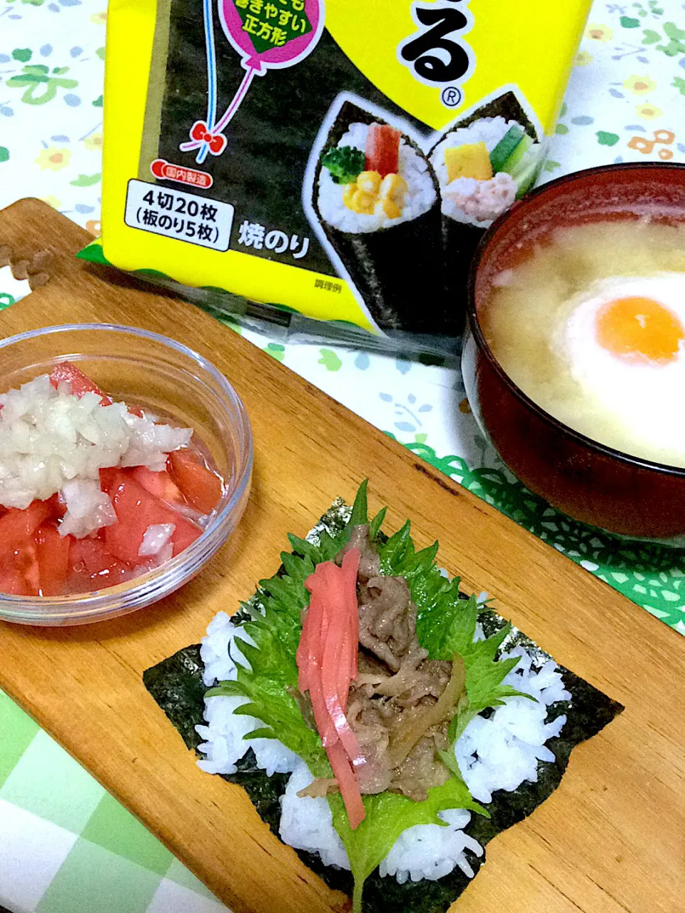 はごろも【かみきれーる手巻きキッズ】牛肉手巻き寿司|ひよこさん