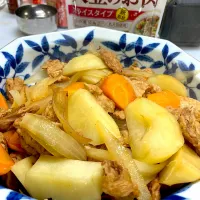 Snapdishの料理写真:大豆ミートの洋風肉じゃが|Hide.@いちに会さん