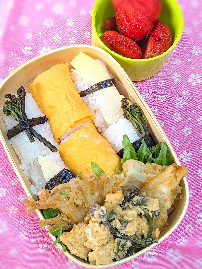 本日のお弁当〜山菜づくし弁当〜|f.1125beさん