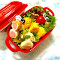 試合弁当🍱🎾〜トンテキ・玉子焼き・高野豆腐・ソーセージちく