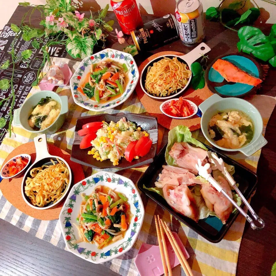 Snapdishの料理写真:【残り物､色々集めた節約ごはん】|ぷらっとさん